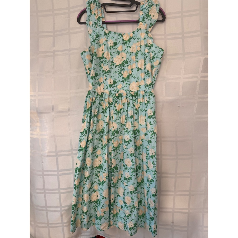 Women's Size Large Blueberry Blvd A-Lne, fit & flare, Flowy Dress Cottagecore